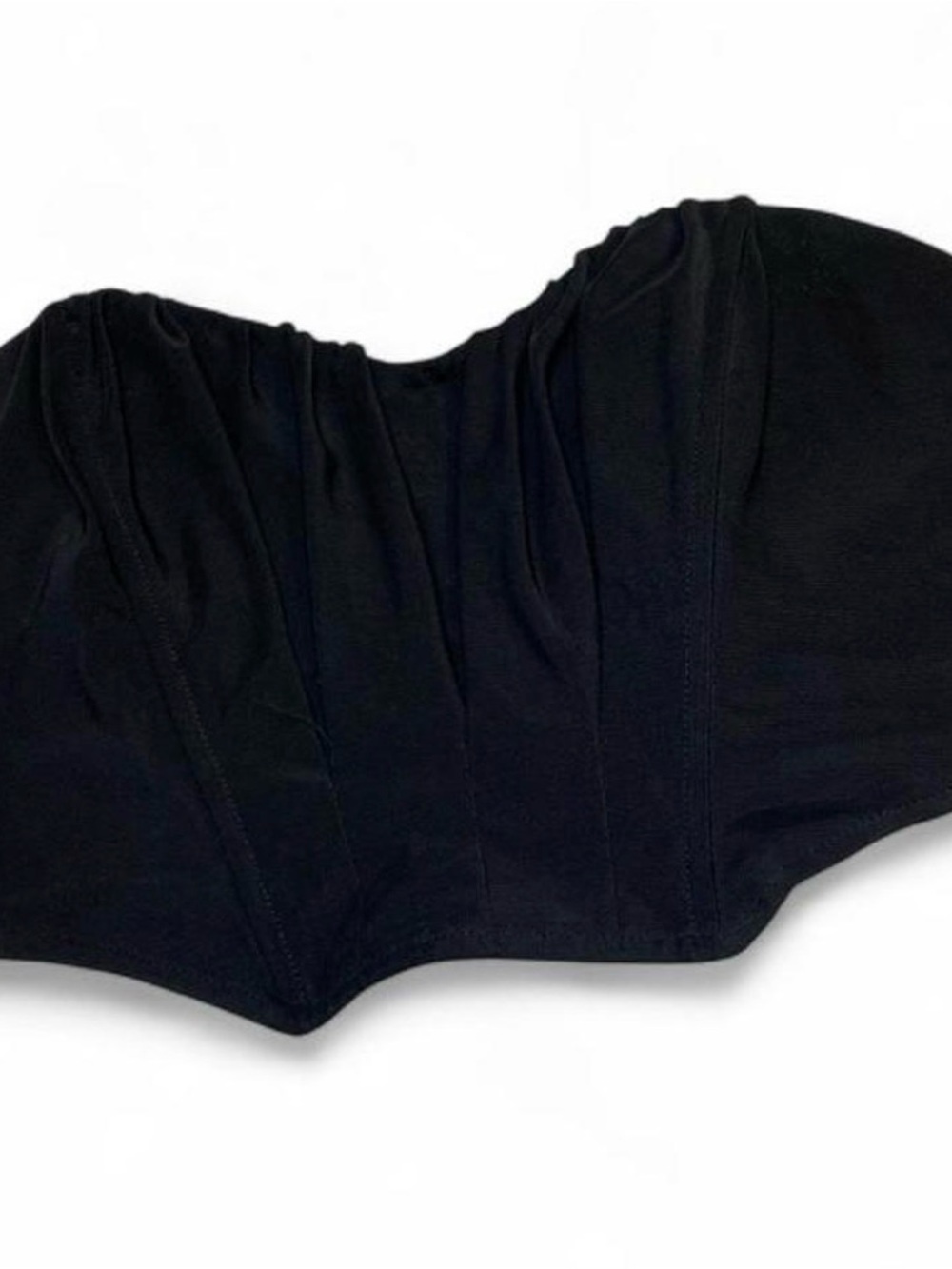 Black Strapless Bustier Corset Top